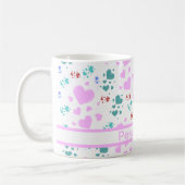 Herz, weiß, personalisieren kaffeetasse (Links)