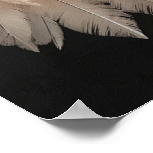 *~* Herz Weißer Engel Wings AP78 Opal Poster (Ecke)