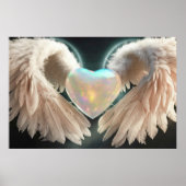 *~* Herz Weißer Engel Wings AP78 Opal Poster (Vorne)