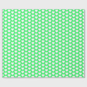 Herz, Weißes grünes Papier Geschenkpapier (Flach)
