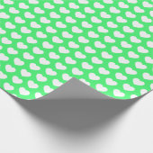 Herz, Weißes grünes Papier Geschenkpapier (Ecke)