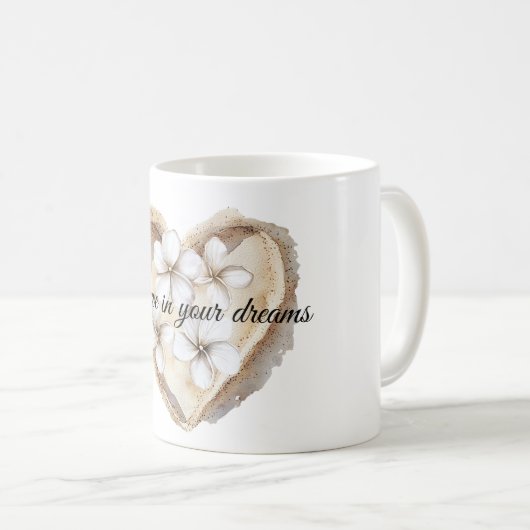 Herz White Floral Kaffeetasse (VorderseiteRechts)