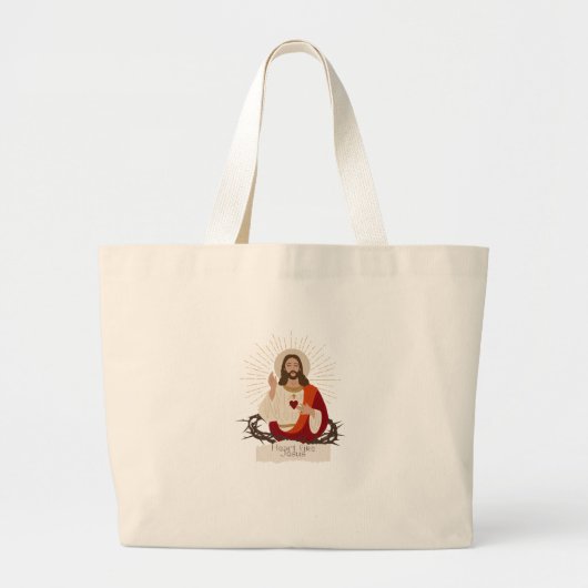 Herz wie Jesus Jumbo Stoffbeutel (Vorne)