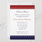 Herz-Willkommens-Zuhause-Party US laden Einladung (Rückseite)