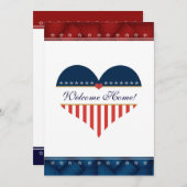 Herz-Willkommens-Zuhause-Party US laden Einladung (Vorne/Hinten)