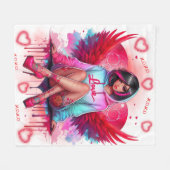 Herz & Wings: Street Angel Fleecedecke (Vorderseite (Horizontal))