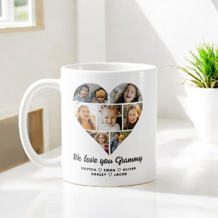 Herz Wir Liebe Sie Grammy Familie Foto Collage Kaffeetasse