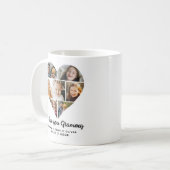 Herz Wir Liebe Sie Grammy Familie Foto Collage Kaffeetasse (Vorderseite Links)