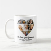 Herz Wir Liebe Sie Grammy Familie Foto Collage Kaffeetasse (Links)