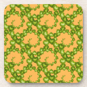 Herz-Wirbel, Green-Orange-UNTERSETZER-SET Untersetzer (Vorderseite)