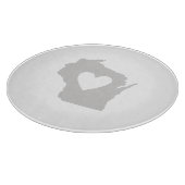 Herz Wisconsin Schneidebrett (Ecke)