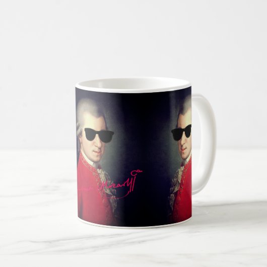 Herz Wolfgang Amadeus Mozart mit Unterschrift Kaffeetasse (VorderseiteRechts)