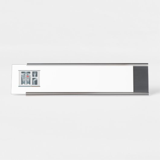 Herz X-Ray Schreibtischnamensplakette (Vorderseite )