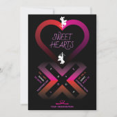 Herz X Sweet Hearts Einladung (Vorderseite)
