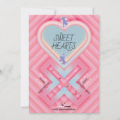 Herz X Sweet Hearts Einladung (Vorderseite)