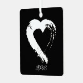 Herz XOXO Car Ornament Aus Metall (Vorderseite links)