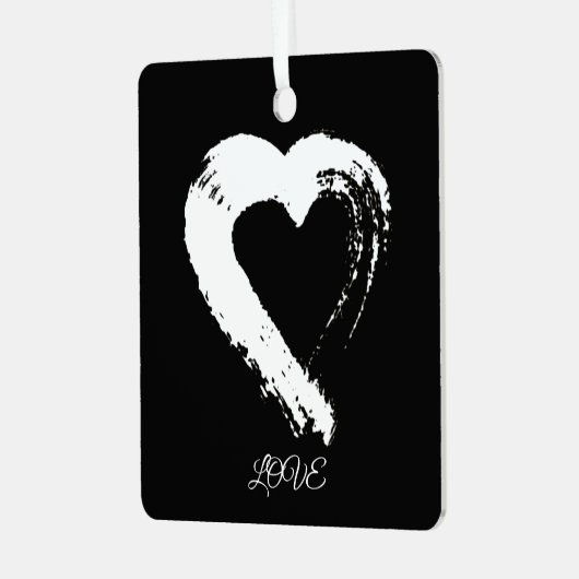 Herz XOXO Car Ornament Aus Metall (Vorderseite links)