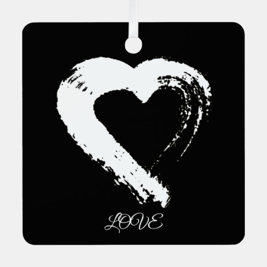 Herz XOXO Car Ornament Aus Metall (Vorderseite)