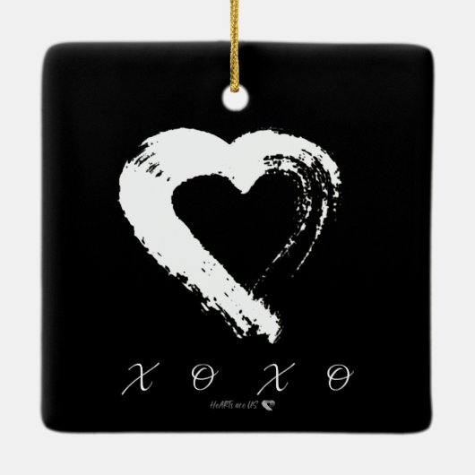 Herz XOXO Ornament (Rückseite)