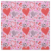 Herz, XOXO-rosa Muster Stoff (Muster)