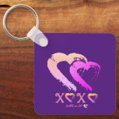 Herz-XOXO-Schlüsselkette Schlüsselanhänger (Vorderseite)