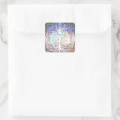 Herz, Yang, Baum des Lebens von Amelia Carrie Quadratischer Aufkleber (Tasche)