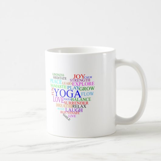 Herz-Yoga-Tasse - Einzigartige Yoga-Geschenke Tasse (Rechts)