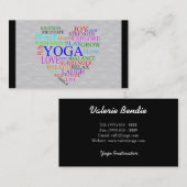 Herz-Yoga-Visitenkarte für Yoga-Lehrer Visitenkarte (Vorne/Hinten)