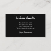 Herz-Yoga-Visitenkarte für Yoga-Lehrer Visitenkarte (Rückseite)