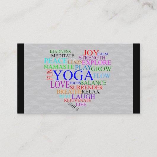 Herz-Yoga-Visitenkarte für Yoga-Lehrer Visitenkarte (Vorderseite)