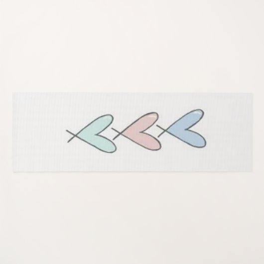 Herz Yogamatte (Vorderseite (Horizontal))
