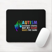 Herz Zebra Sprichwort Inspiration Autismus Bewusst Mousepad (Mit Mouse)