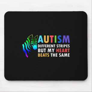 Herz Zebra Sprichwort Inspiration Autismus Bewusst Mousepad