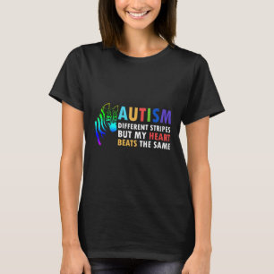 Herz Zebra Sprichwort Inspiration Autismus Bewusst T-Shirt