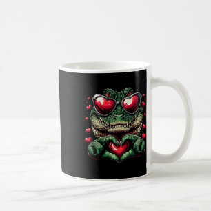 Herz Zeichen Hand Krokodil Männer Frauen Krokodil Kaffeetasse