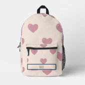 Herz Zeichne ich Individuelle Name Bedruckter Rucksack (Vorderseite)