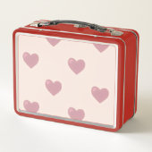 Herz Zeichne ich Individuelle Name Metall Brotdose (Rückseite)