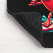 Herz zeigt Surfkünste Valentinstag Valent Mousepad (Ecke)
