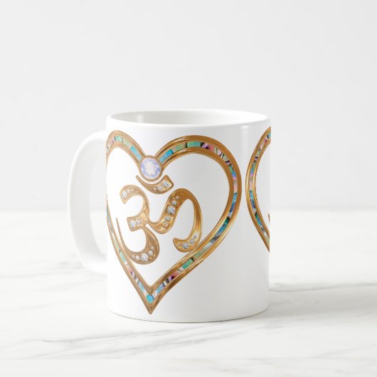 Herz zentriert in OM Kaffeetasse (Vorderseite Links)