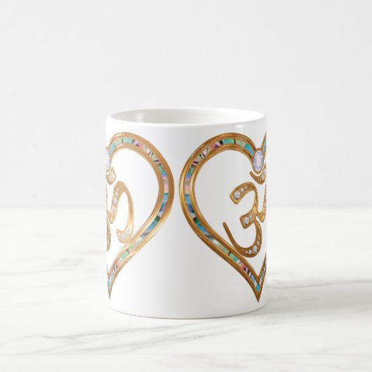 Herz zentriert in OM Kaffeetasse (Mittel)