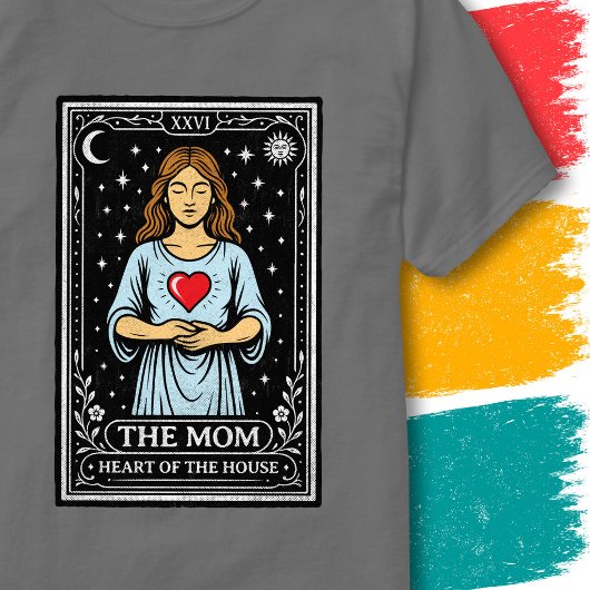 Herz Zentrum Mutter Kosmische Kunst Tarotkarten St T-Shirt