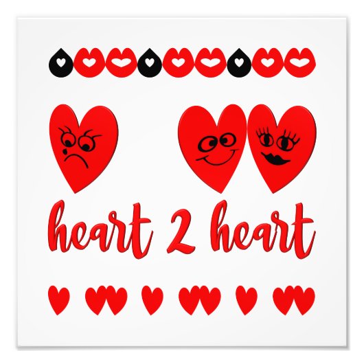 Herz-zu-Herz Fotodruck (Vorne)