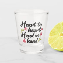 Herz zu Herz, Hand zu Hand - Romantisches Zitat