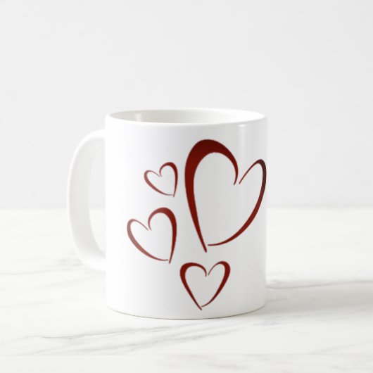 Herz zu Herz      Kaffeetasse (Vorderseite Links)