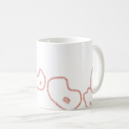 "HERZ ZU HERZ" KAFFEETASSE