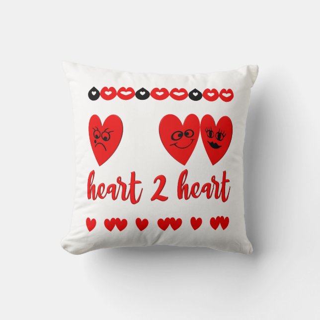 Herz-zu-Herz Kissen (Vorderseite)