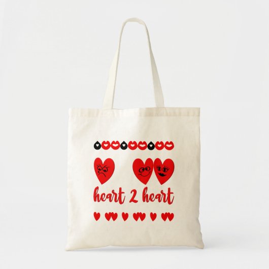 Herz-zu-Herz Tragetasche (Vorne)