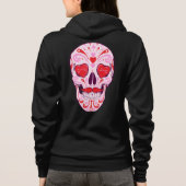 Herz-Zuckerschädelu. Pfeil-ZipHoodie Hoodie (Rückseite)