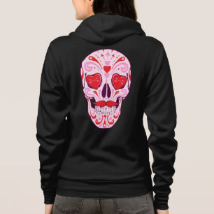 Herz-Zuckerschädelu. Pfeil-ZipHoodie Hoodie
