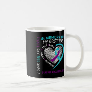 Herz zum Gedenken an meinen Bruder Selbstmordbewus Kaffeetasse